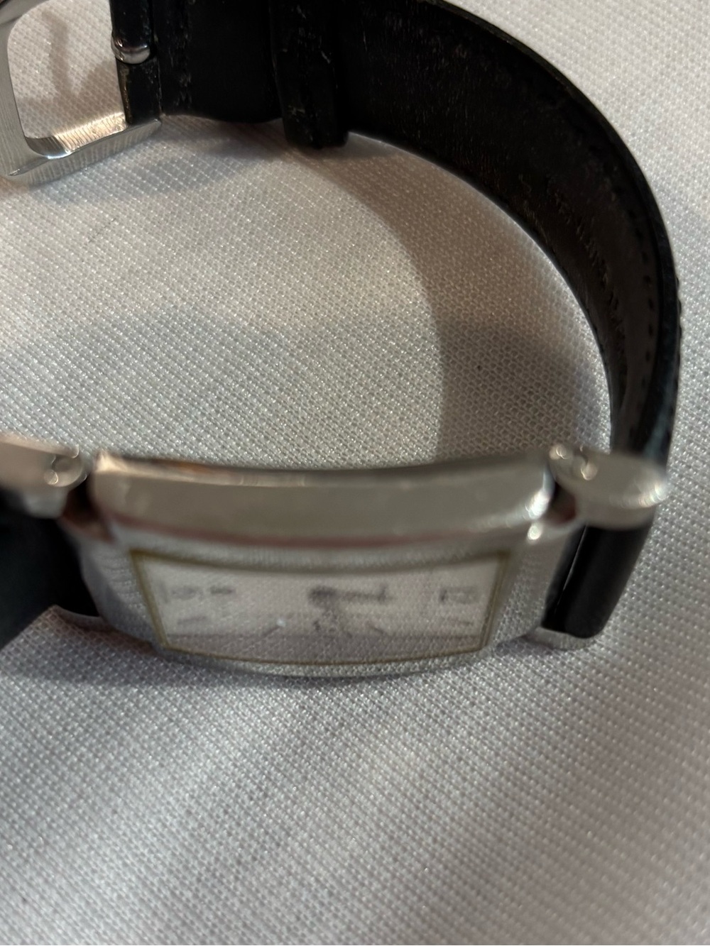 Coach Rectangle Stainless Steel Watch with Black Leather Strap - Picture 2 of 13